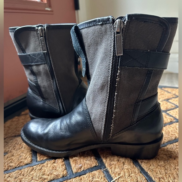 Women's Harley-Davidson motorcycle black leather short boots - Picture 5 of 8